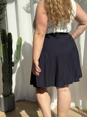 Jupe Short Fluide Lys bleu