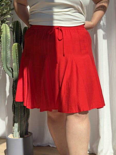 Jupe Short Fluide Lys Rouge grande taille