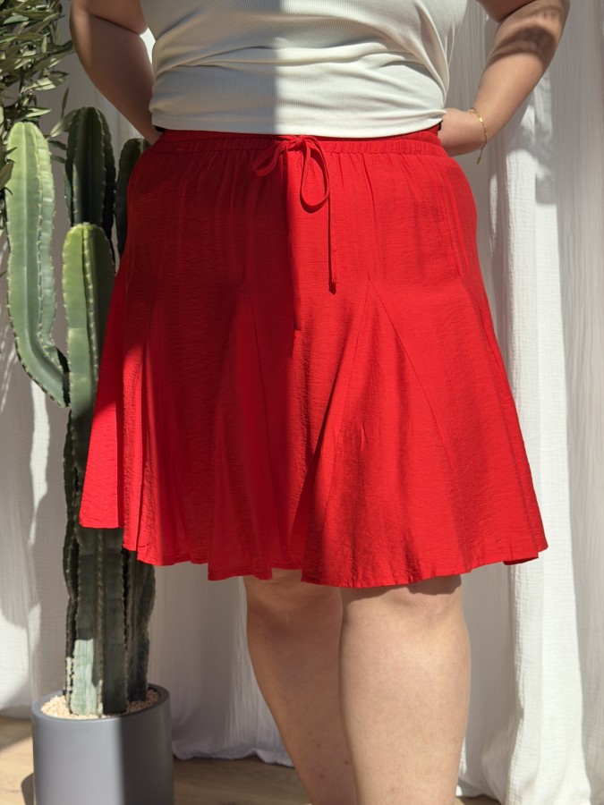 Jupe Short Fluide Lys Rouge