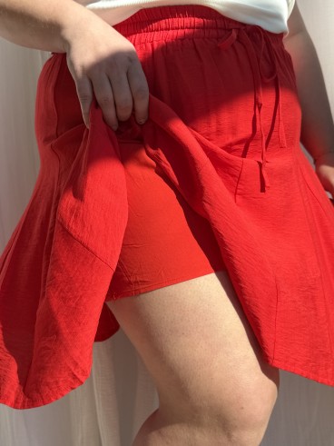 Jupe Short Fluide Lys Rouge grande taille