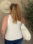Débardeur côtelé curvy Basique blanc