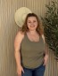 Débardeur côtelé curvy Basique kaki