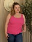 Débardeur Côtelé Curvy Basique Fuchsia