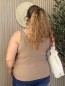 Débardeur Côtelé Curvy Basique taupe