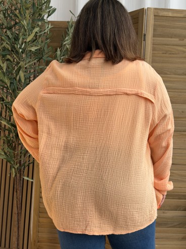 Chemise Gaze de Coton Curvy Saumon