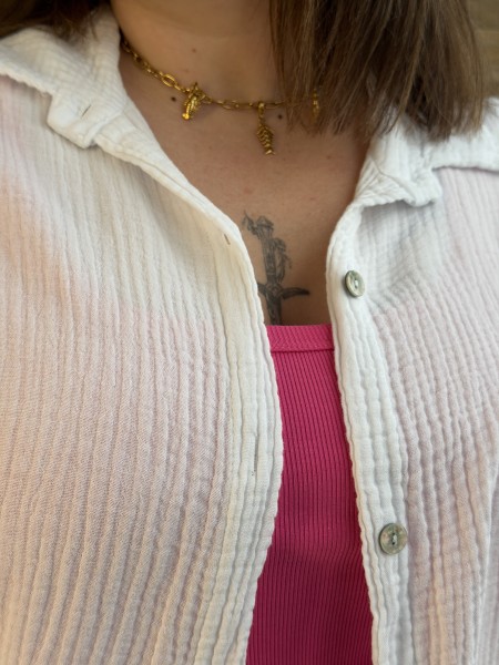 Chemise Gaze De Coton Curvy Blanche