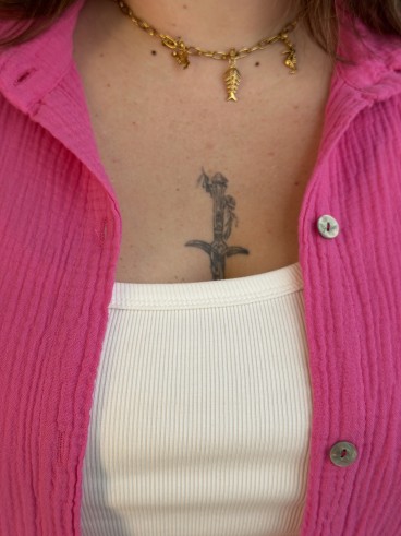 Chemise Gaze De Coton Curvy Fuschia grande taille rose