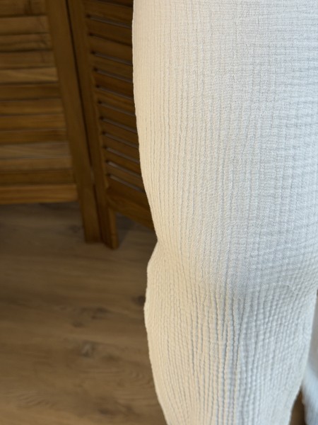 Pantalon Gaze De Coton Curvy Bleu Ciel