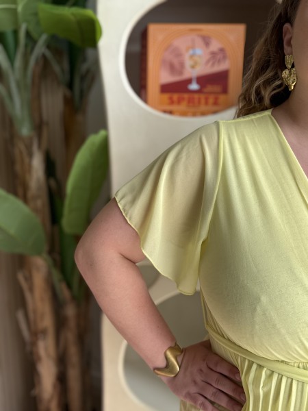 Combi Pantalon Plissée Paya Jaune