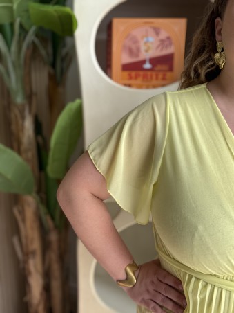 Combi Pantalon Plissée Paya Jaune