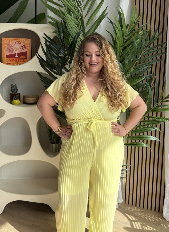 Combi Pantalon Plissée Paya Jaune