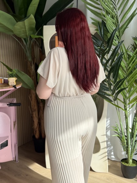 Combi Pantalon Plissée Paya Beige