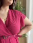 Robe Fluide Courte Plissée Ella Fuschia