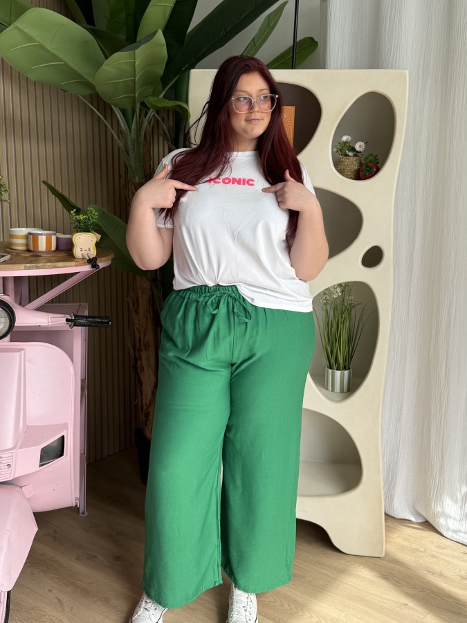 Pantalon Palazzo Vert