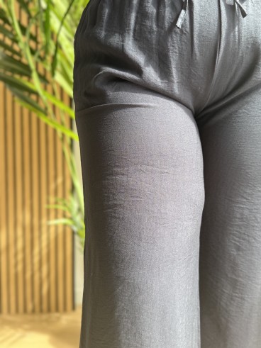Pantalon Palazzo noir grande taille