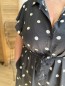 Robe longue chemise à pois noir Robe longue chemise à pois noir
