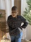 Blouse à pois lurex noir