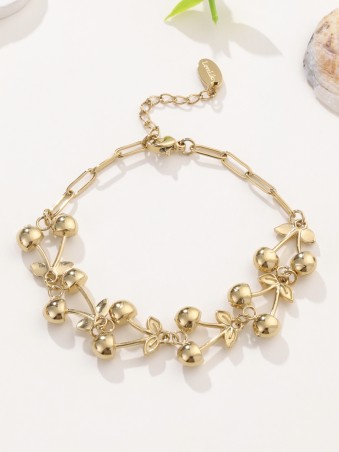 Bracelet doré mini cerises