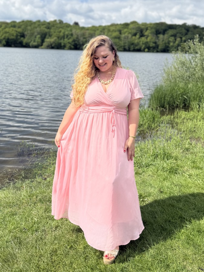 Robe Longue Doublée Cérémonie Rose Robe Longue Doublée Cérémonie Rose