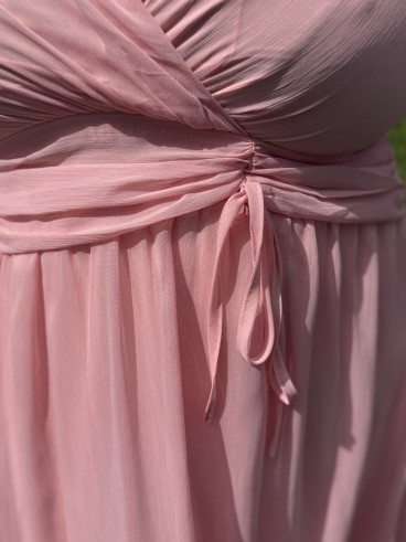 Robe Longue Doublée Cérémonie rose grande taille