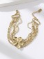 Bracelet doré multi chaines avec fleur