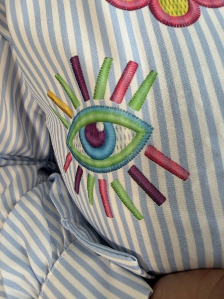 Chemise fluide rayures imprimé motifs