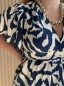 Robe courte fluide labyrinthe Bleu Robe courte fluide labyrinthe Bleu
