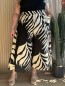 Jupe culotte fluide feuillage noir Jupe culotte fluide feuillage noir