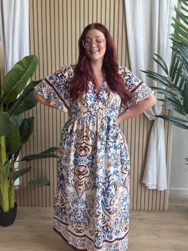 Robe longue fresque Kléa Bleue