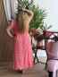 Robe longue gaze de coton léopard fluo