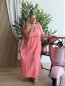 Robe longue gaze de coton léopard fluo