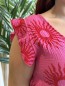 Robe longue gaze de coton soleil fuschia