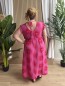 Robe longue gaze de coton soleil fuschia
