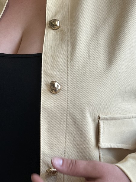 Veste mi-saison avec poches jaune