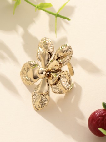 Bague dorée fleur