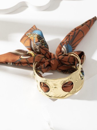 Jonc doré avec foulard