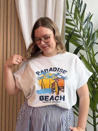 T-shirt oversize "Paradise beach" grande taille