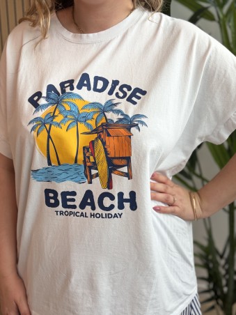T-shirt oversize "Paradise beach"