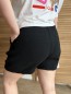 Short en gaze de coton noir Short en gaze de coton noir