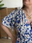Robe longue fluide coquelicot bleue Robe longue fluide coquelicot bleue