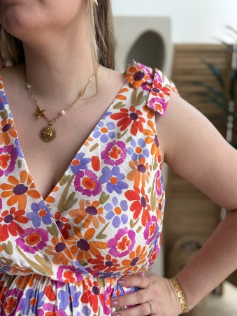 Robe Nina à bretelles longue