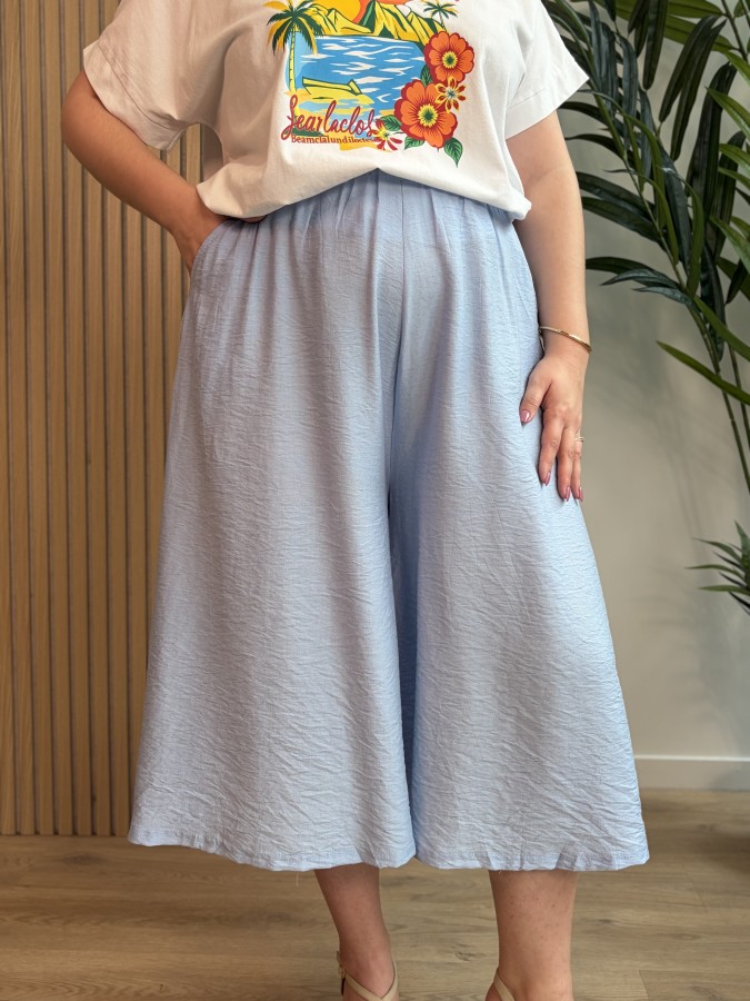 Jupe culotte fluide bleu Jupe culotte fluide bleu
