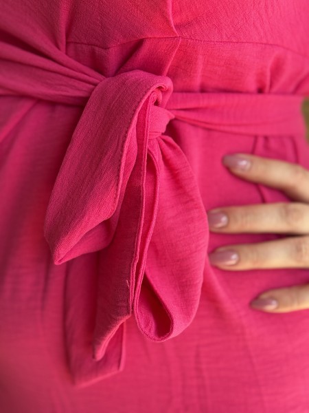 Robe à nouer Léna fuchsia