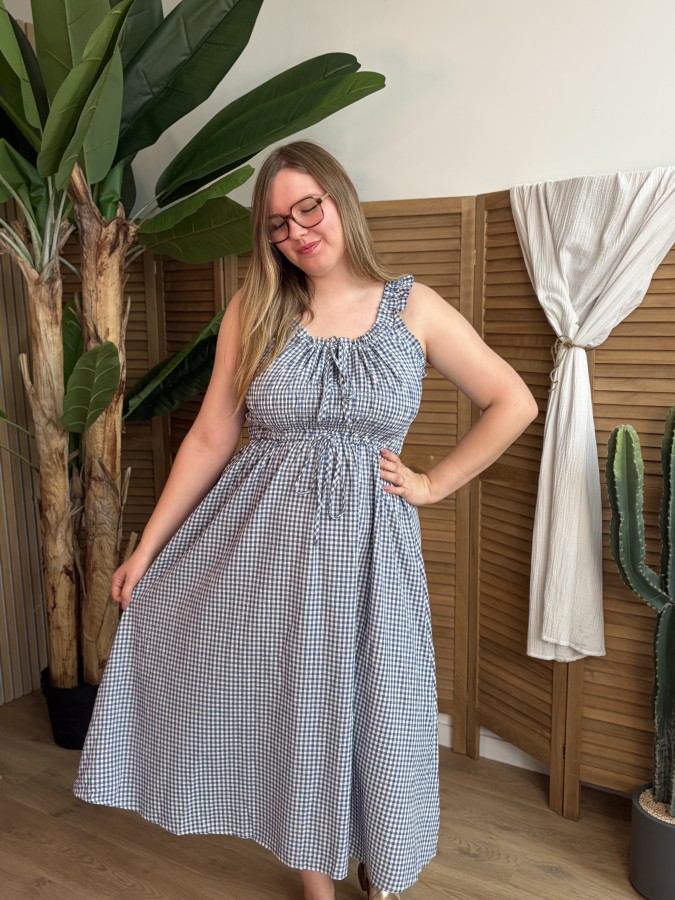 Robe Vichy Clara bleue Robe Vichy Clara bleue