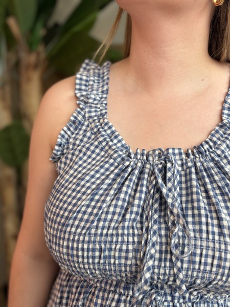 Robe Vichy Clara bleue