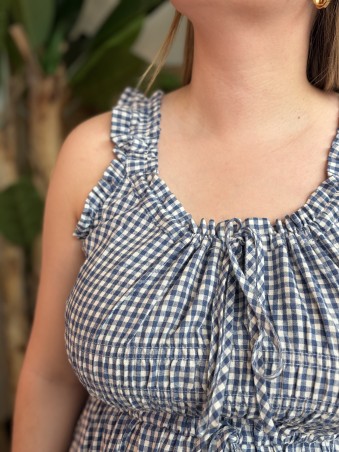 Robe Vichy Clara bleue