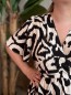 Robe longue fluide Labyrinthe fendue noir Robe longue fluide Labyrinthe fendue noir