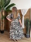 Robe longue fluide Labyrinthe fendue noir Robe longue fluide Labyrinthe fendue noir