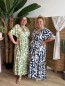 Robe longue fluide Labyrinthe fendue bleu marine Robe longue fluide Labyrinthe fendue bleu marine