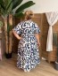 Robe longue fluide Labyrinthe fendue bleu marine Robe longue fluide Labyrinthe fendue bleu marine